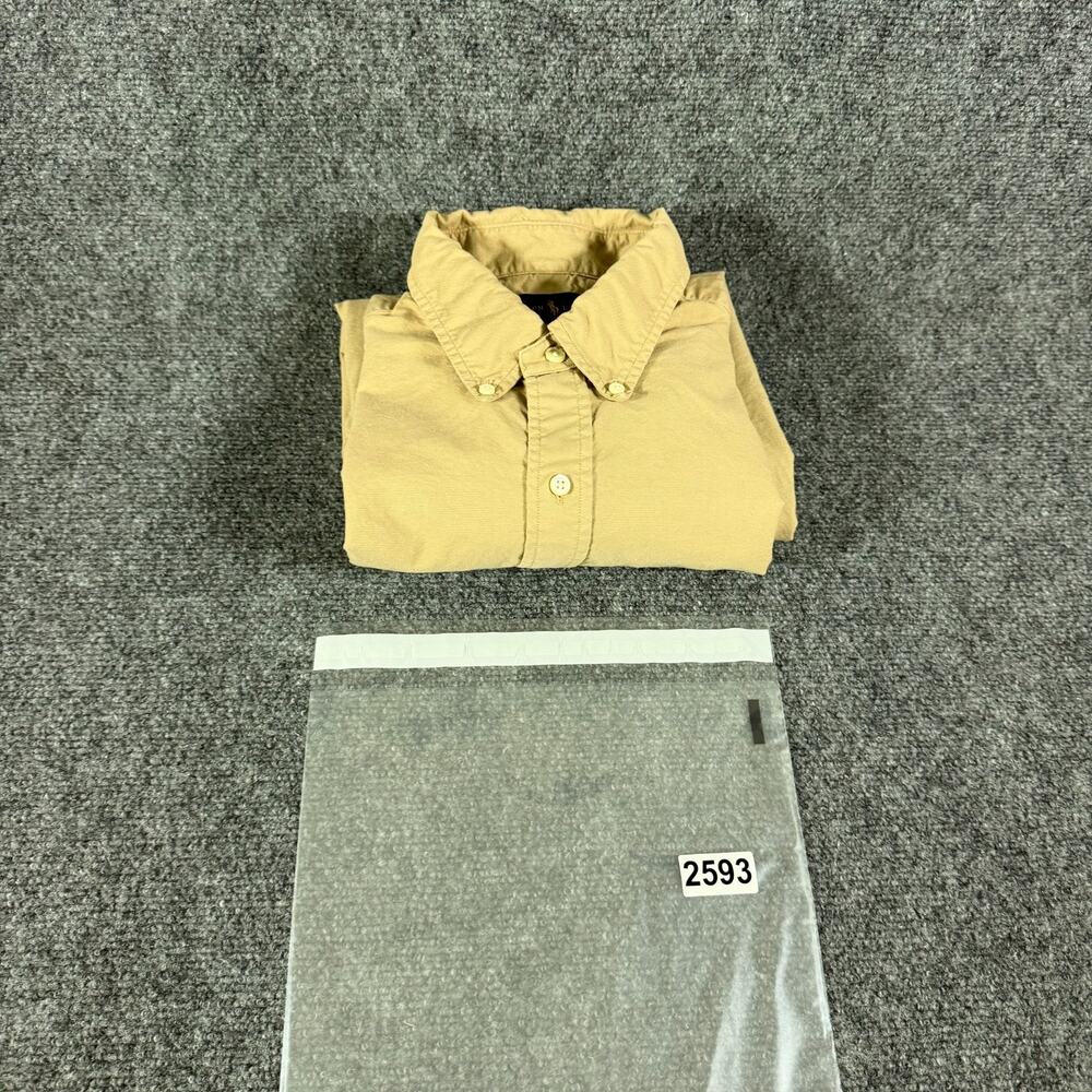 Ralph Lauren Oxford LS Shirt Mens L Tan Khaki Classic Fit Cotton Button Down - Picture 13 of 13